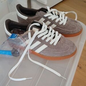 Adidas Women's Gray and White Sneakers